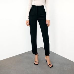 2 pair of Zara High-Waisted Pants in black and taupe